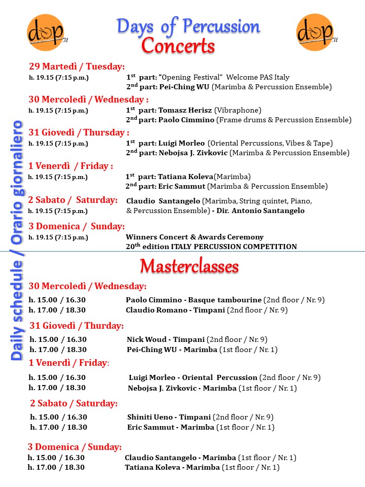 Concerts and Masterclasses